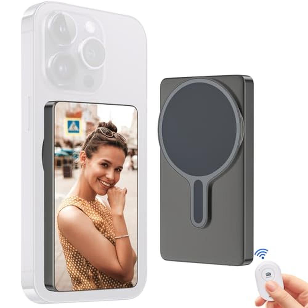 Vlog Selfie Monitor Screen: CONNOVA Magnetic Mount Wireless – Front View