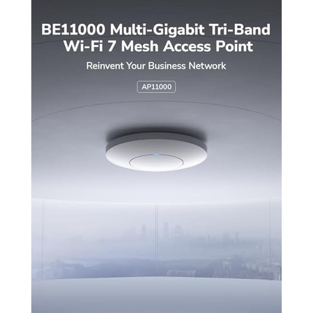 Cudy BE11000: Tri-Band Wi-Fi 7 Wireless Access Point – Side View