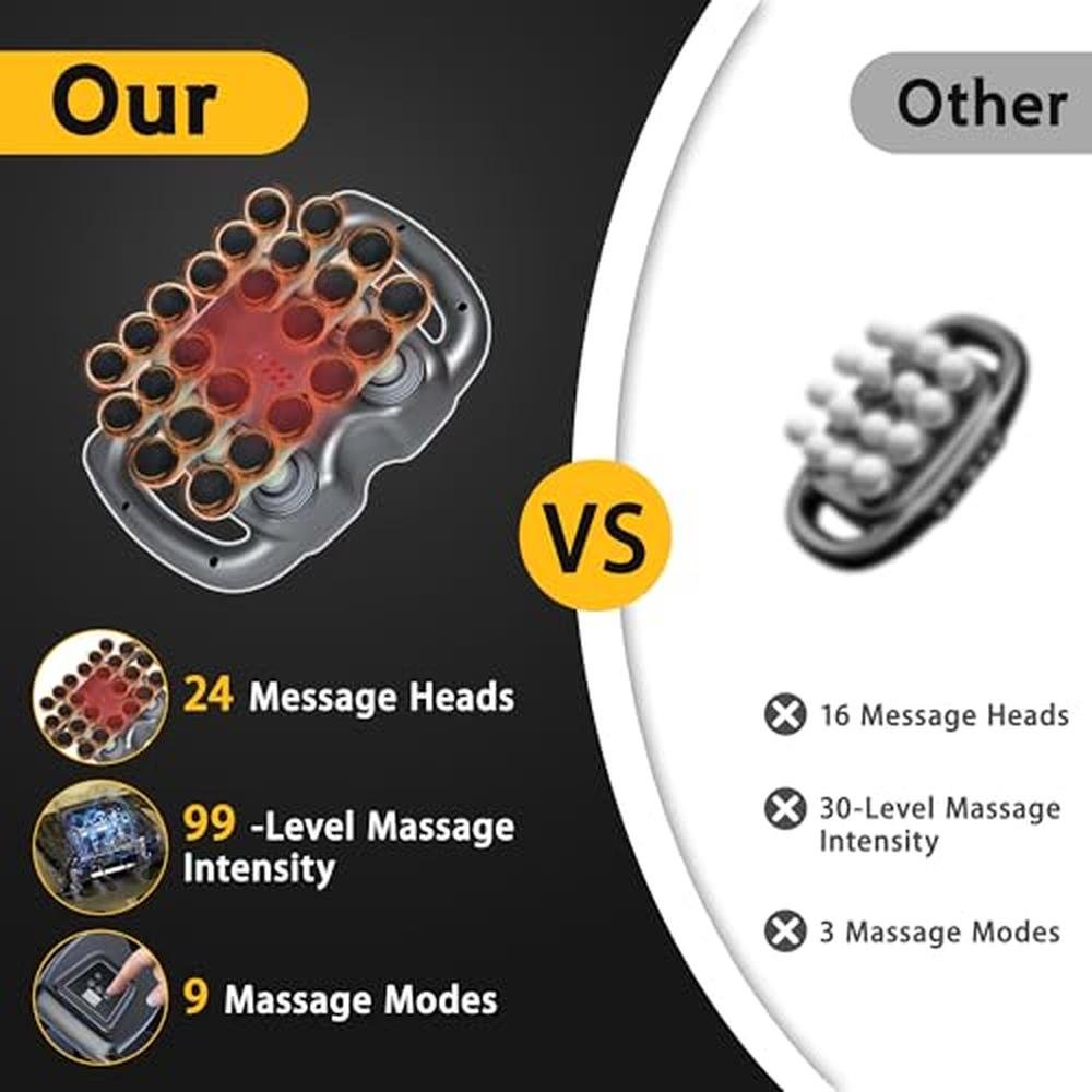 Massage Gun: HYUVCX 24 Head Deep Tissue Portable – Side View