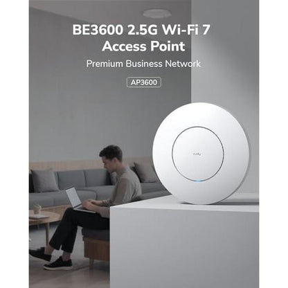Cudy BE3600: Dual Band Ceiling Mount Wi-Fi 7 Wireless – Side View