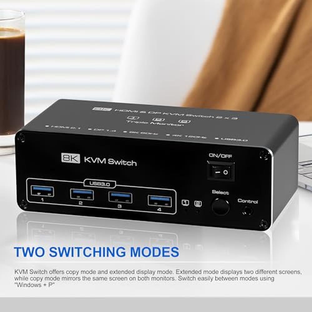 KVM Switch: 8K@60Hz HDMI KVM Switch with 4K@120Hz – In Use