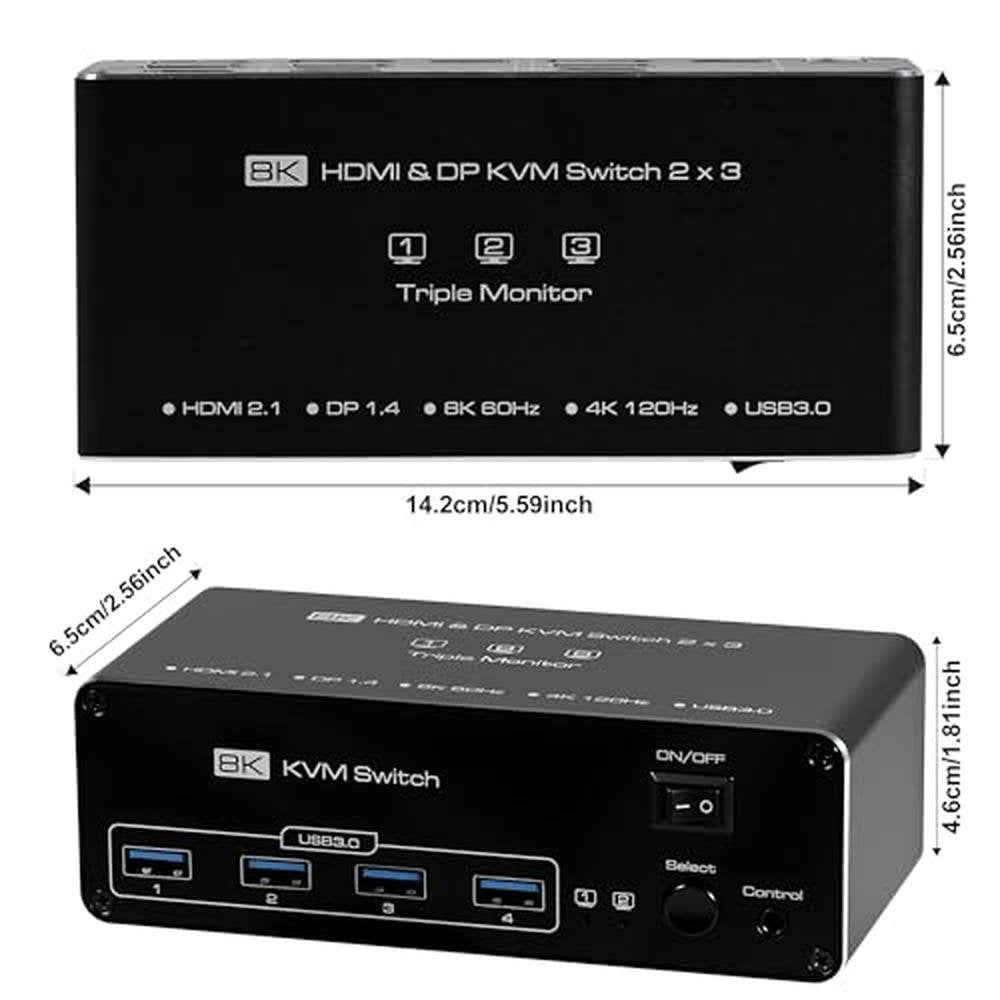 KVM Switch: 8K@60Hz HDMI KVM Switch with 4K@120Hz – Packaging