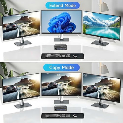 KVM Switch: Premium 3-Monitor 2-Computer 8K@60Hz 4K@144Hz – In Use