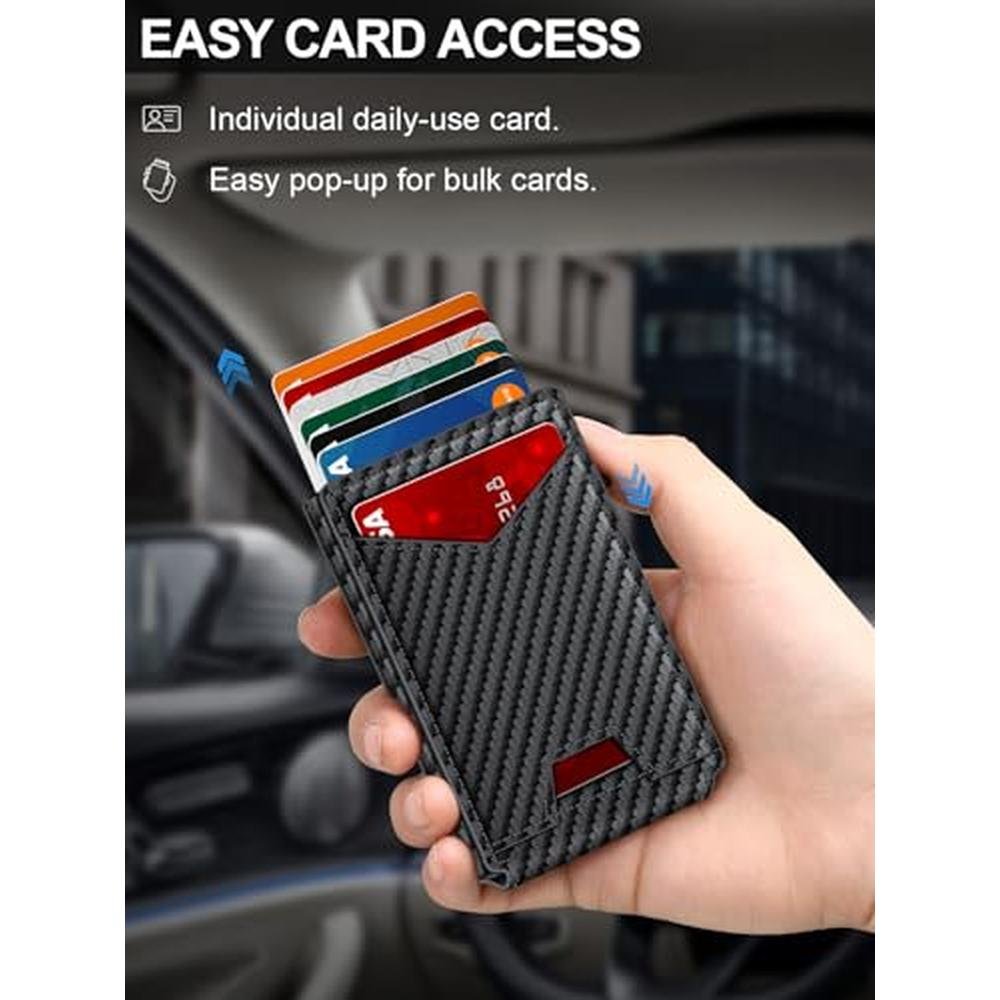 GHUKY Wallet for Men RFID Wallet with Money Clip – Side View