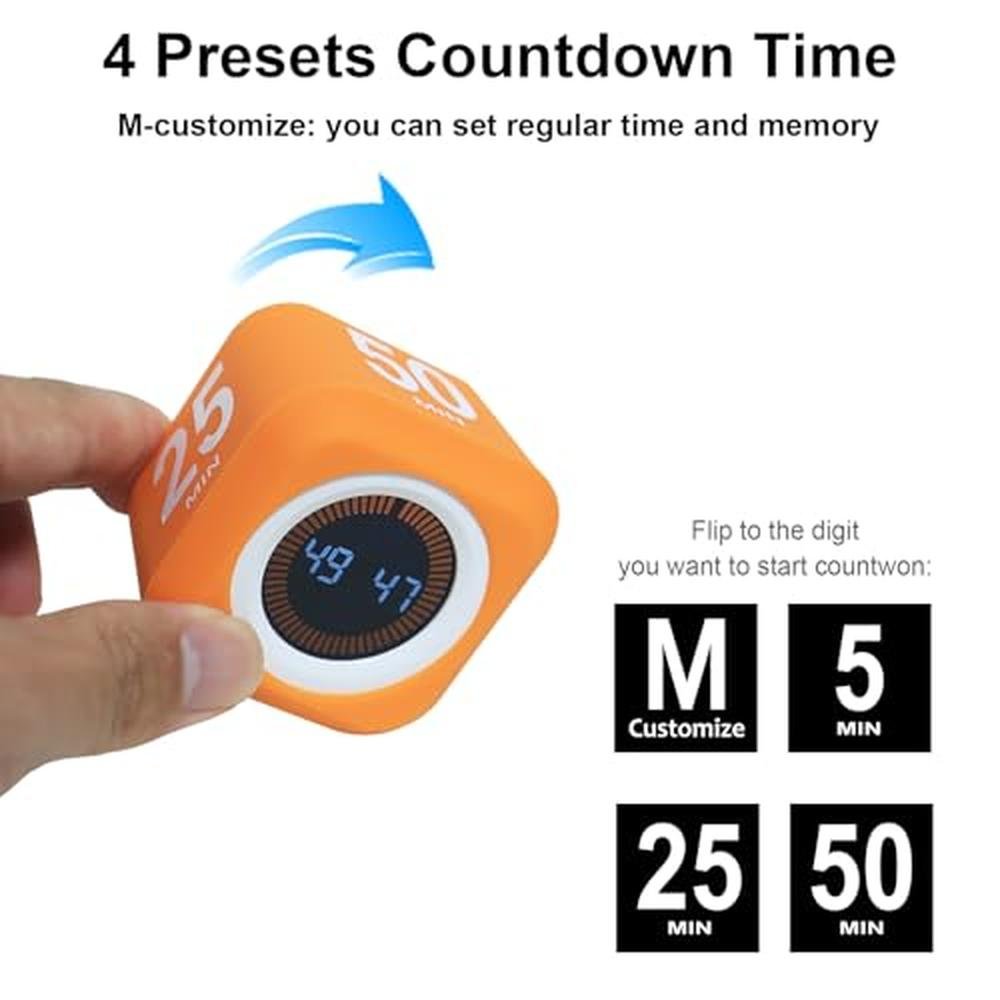 Timer Rotating: FCXJTU Rotation-Sensing Visual Timer Cube – Side View
