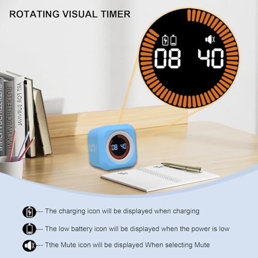 Timer Rotating: FCXJTU Rotation-Sensing Visual Timer Cube – Close-up Detail