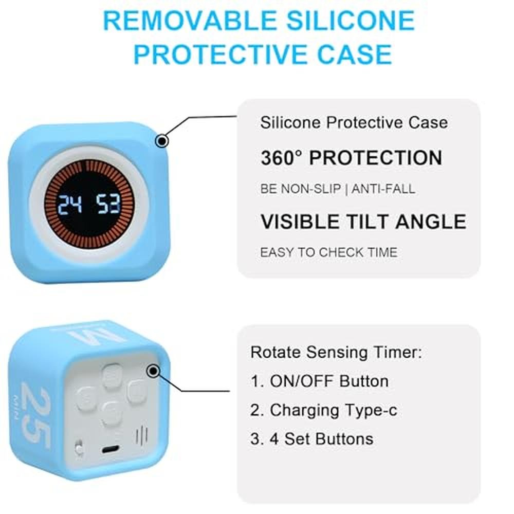 Timer Rotating: FCXJTU Rotation-Sensing Visual Timer Cube – In Use