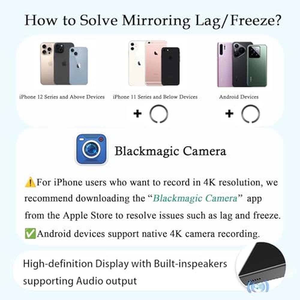 Selfie Monitor Screen: SnapAttract Shine MGW Star Magnetic – Side View