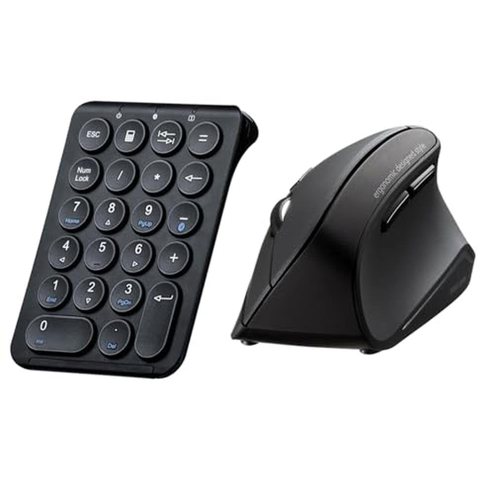 Premium Ergonomic Wireless Mouse with Numeric Keypad – Front View