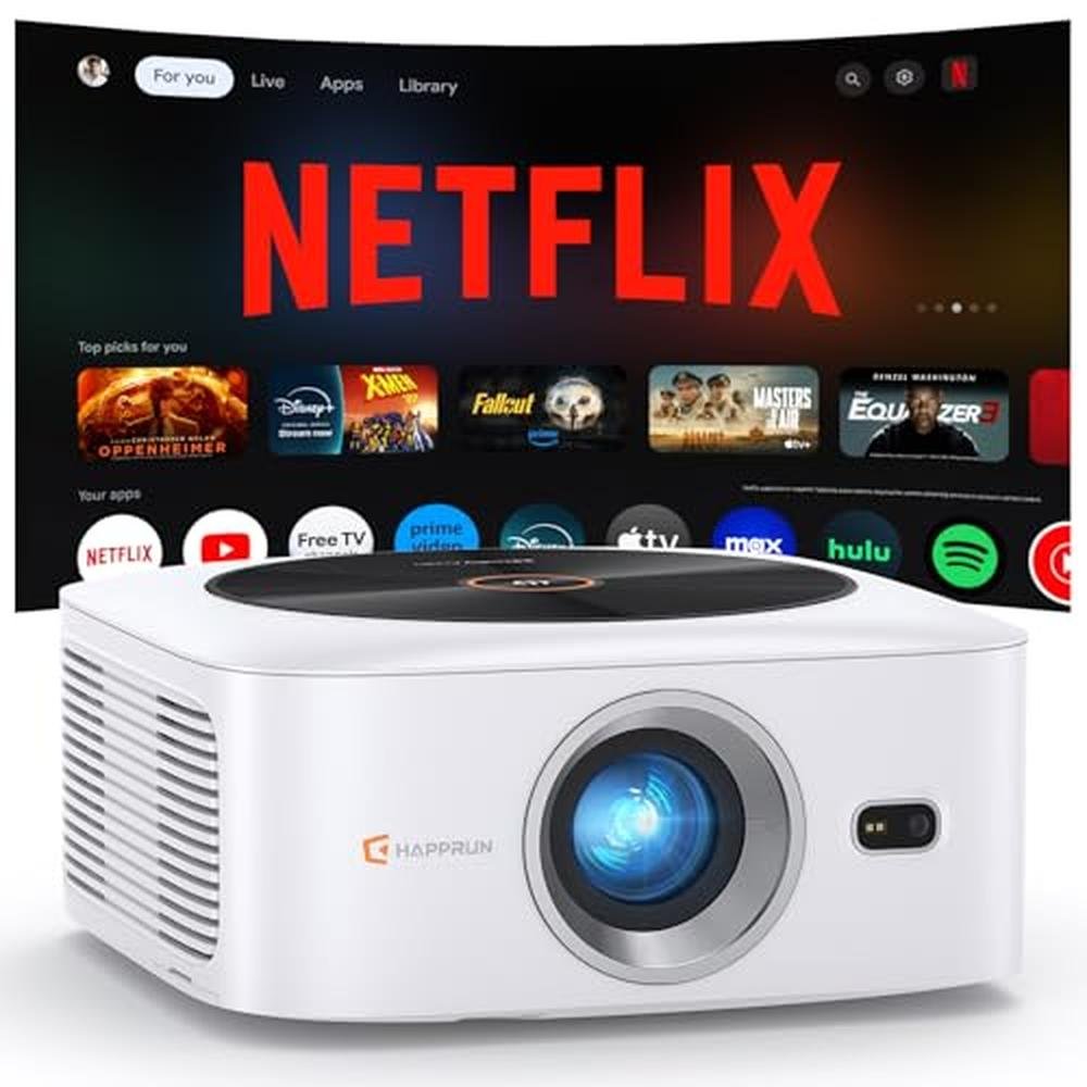 Projector 1500: 1500 ANSI Official Licensed Netflix Outdoor – Front View