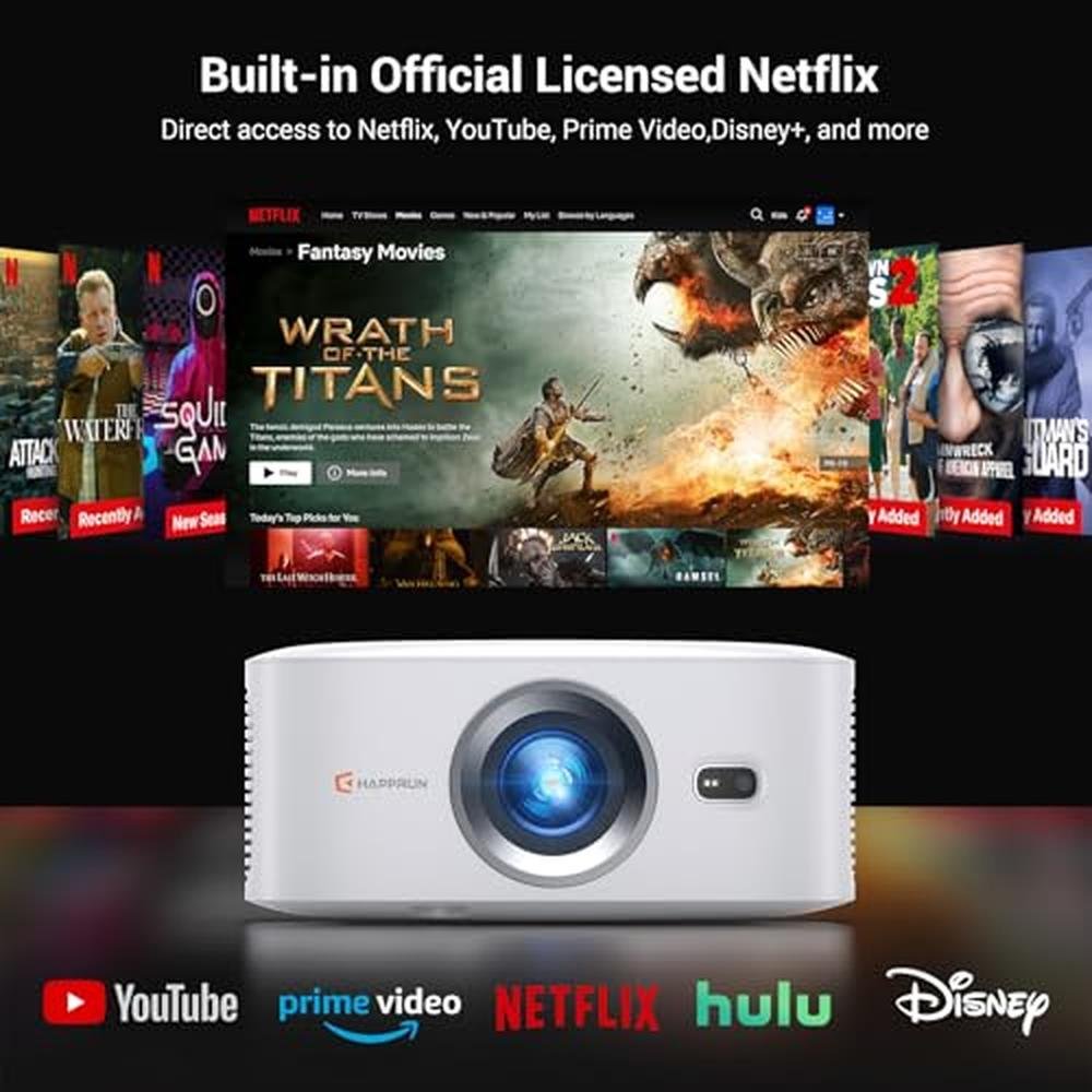 Projector 1500: 1500 ANSI Official Licensed Netflix Outdoor – Side View