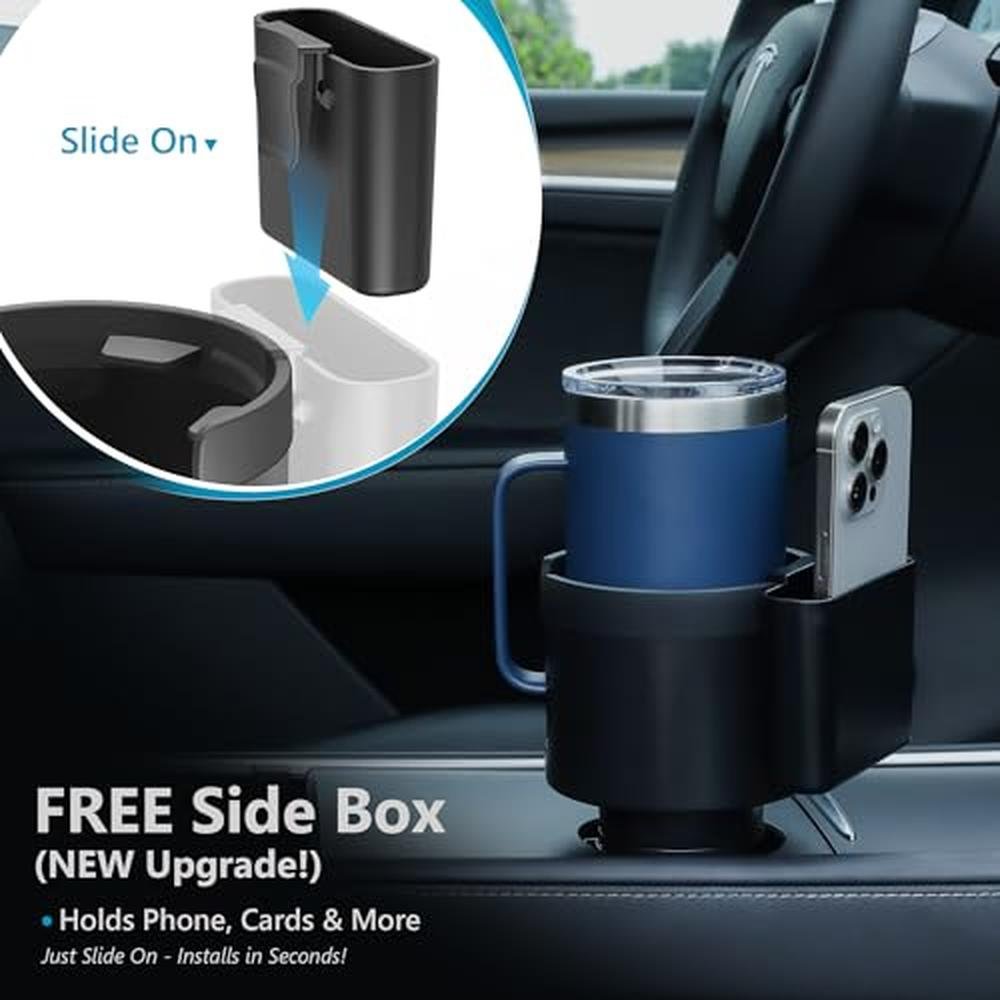 Best Car Phone Holder & Cup Holder Expander for Large – Side View