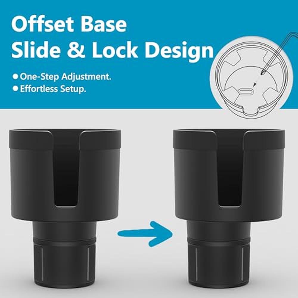 Best Car Phone Holder & Cup Holder Expander for Large – Close-up Detail
