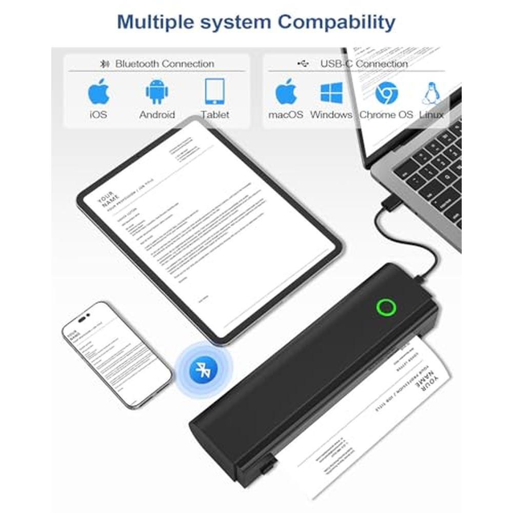 Printer Nadaiin: NADAIIN Portable Printers Wireless for – Close-up Detail