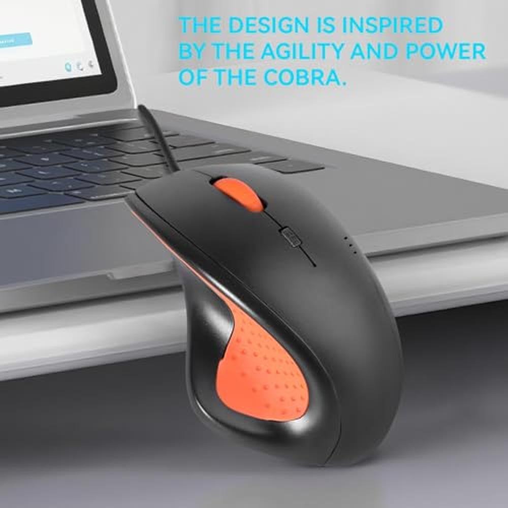Premium Office Solutions: ONE-UP Wired Office Mouse – Side View