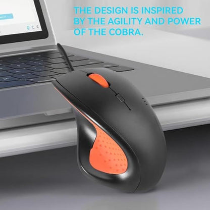 Premium Office Solutions: ONE-UP Wired Office Mouse – Side View