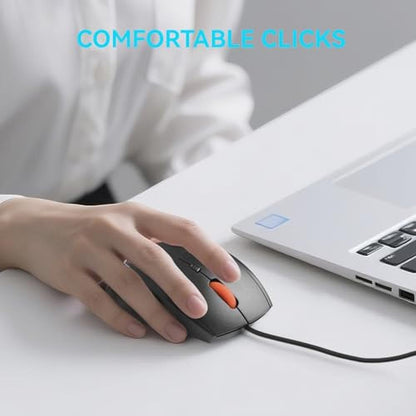 Premium Office Solutions: ONE-UP Wired Office Mouse – Close-up Detail