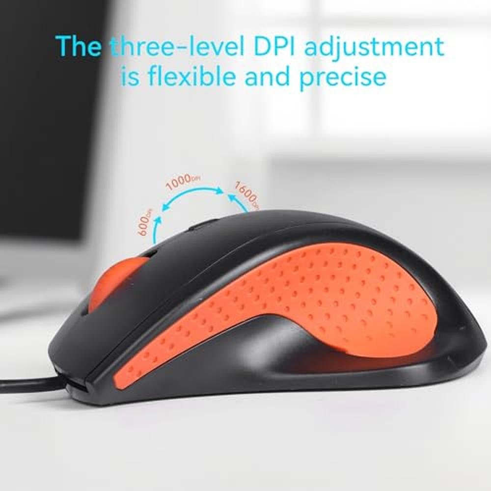 Premium Office Solutions: ONE-UP Wired Office Mouse – In Use