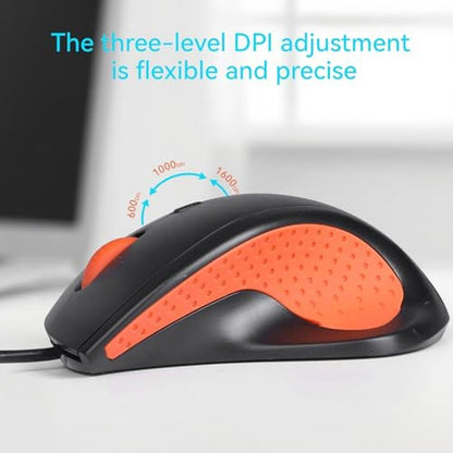 Premium Office Solutions: ONE-UP Wired Office Mouse – In Use