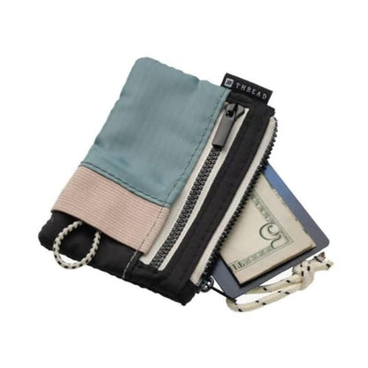 Thread Wallets Pouch Wallet Compact Zip Wallet with Clear – Close-up Detail