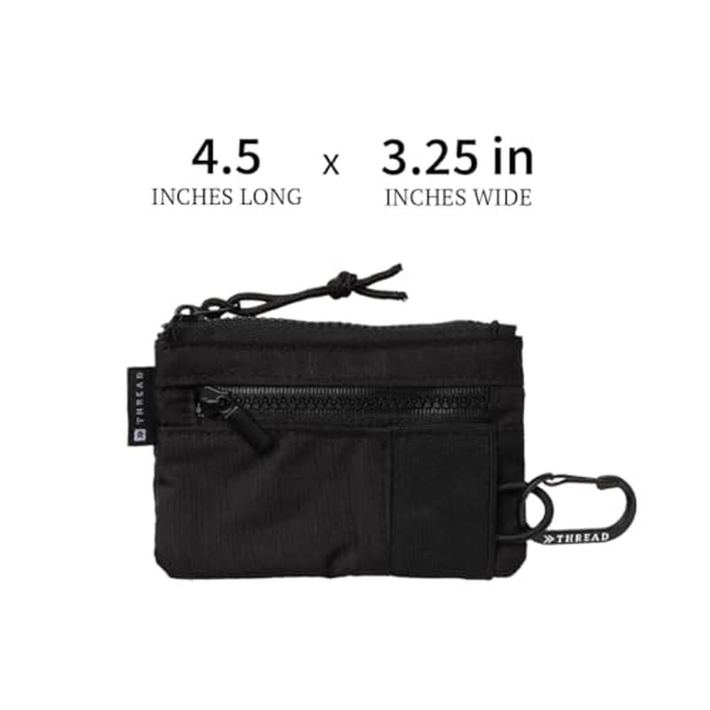 Thread Wallets Pouch Wallet Compact Zip Wallet with Clear – Packaging