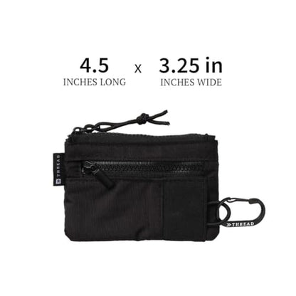 Thread Wallets Pouch Wallet Compact Zip Wallet with Clear – Packaging