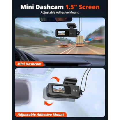 Dash Front Camera: Wireless Dash Cam Front and Rear 2K WiFi – Side View