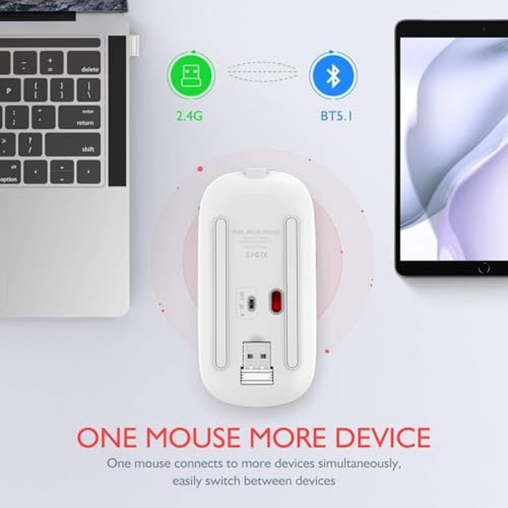 Premium Wireless Bluetooth Mouse for MacBook Air – Side View