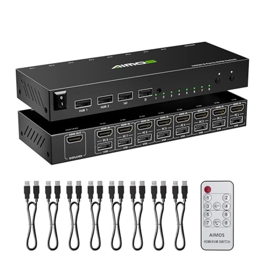 KVM Switch: 8-Port HDMI KVM Switch 4K@30Hz – Front View