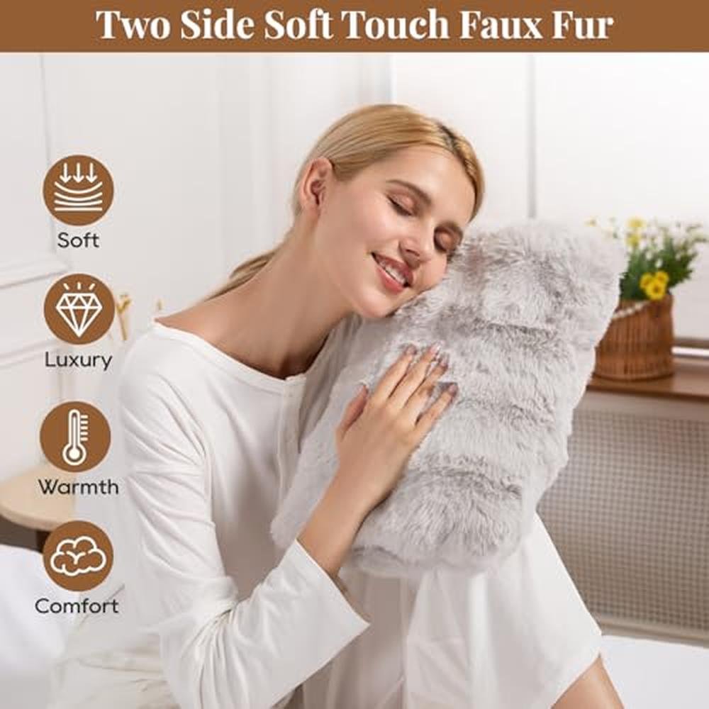Hand Warmer: Luxury Faux Fur Electric Hand Warmer for – Side View