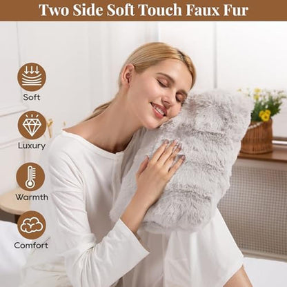 Hand Warmer: Luxury Faux Fur Electric Hand Warmer for – Side View