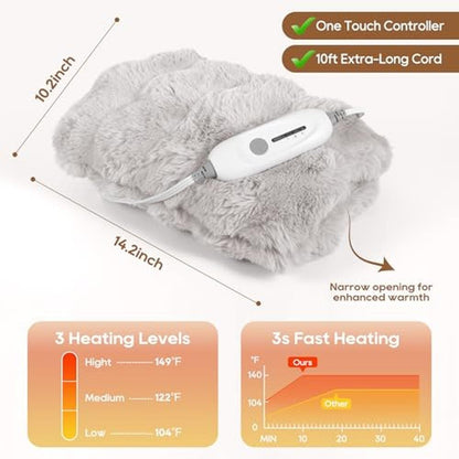 Hand Warmer: Luxury Faux Fur Electric Hand Warmer for – Close-up Detail