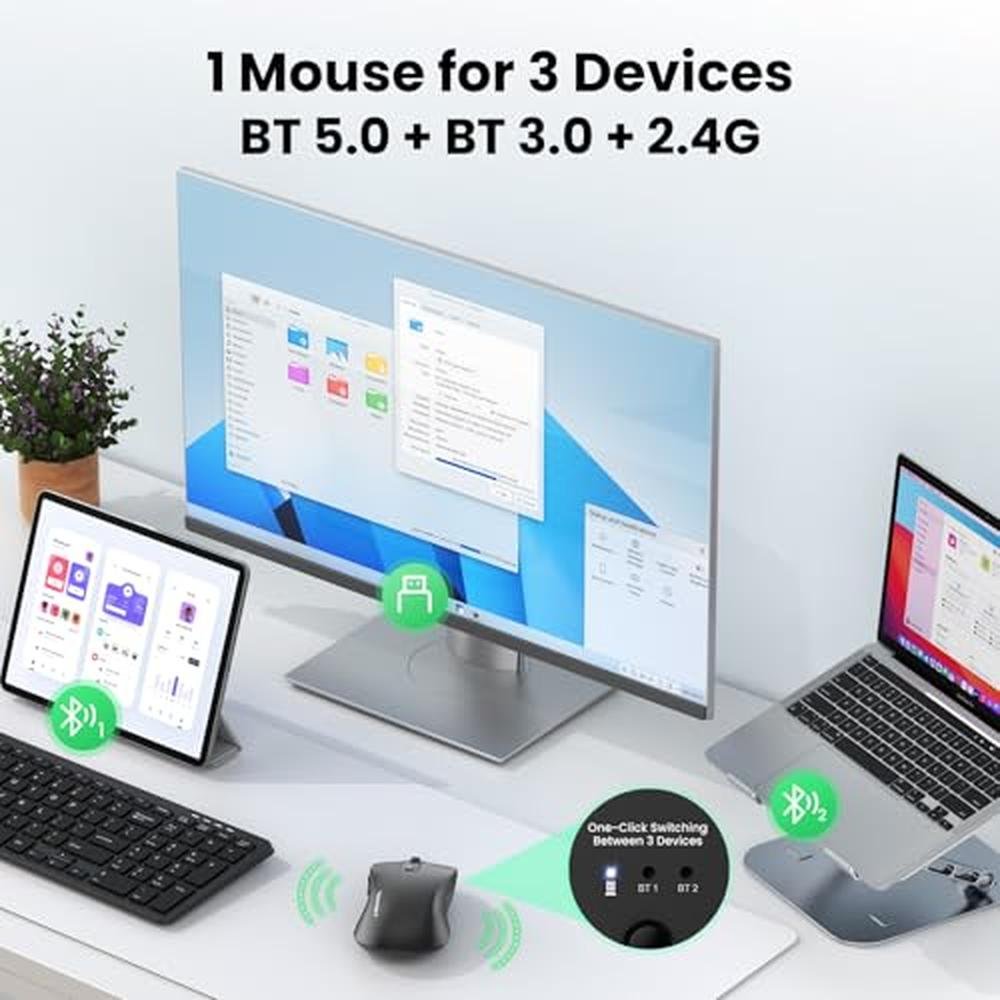Premium Grade Bluetooth Mouse – Side View
