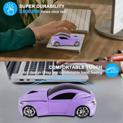 Premium Wireless Mouse: Cute Sport Purple – Packaging
