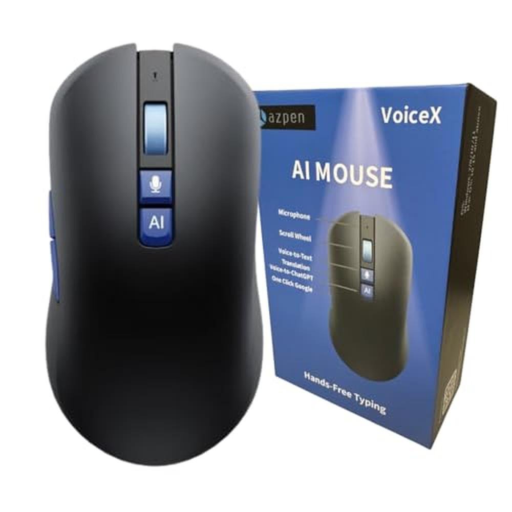 Wireless Mouse 2025: VoiceX Pro AI Voice Mouse – Front View
