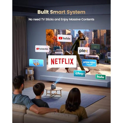 Netflix Licensed Portable Smart Mini Projector – Side View