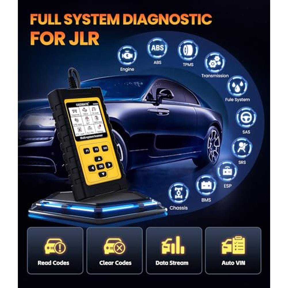 OBDMATE OBD2 Scanner for Jaguar/Land/Rover – Side View