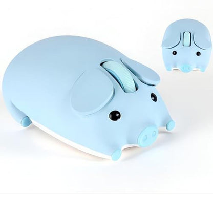 Premium Wireless Mouse Cute Pig Bluetooth USB Dual Mode – Front View