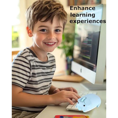 Premium Wireless Mouse Cute Pig Bluetooth USB Dual Mode – Side View