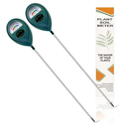 Premium Soil Moisture Meters: 2 x Long Probe for Deep Soil – Front View