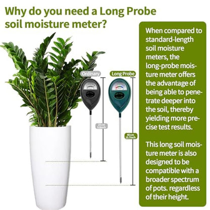 Premium Soil Moisture Meters: 2 x Long Probe for Deep Soil – In Use