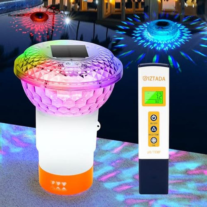 Pool Chlorine Floater: CIZTADA Solar-Powered Chlorine – Front View