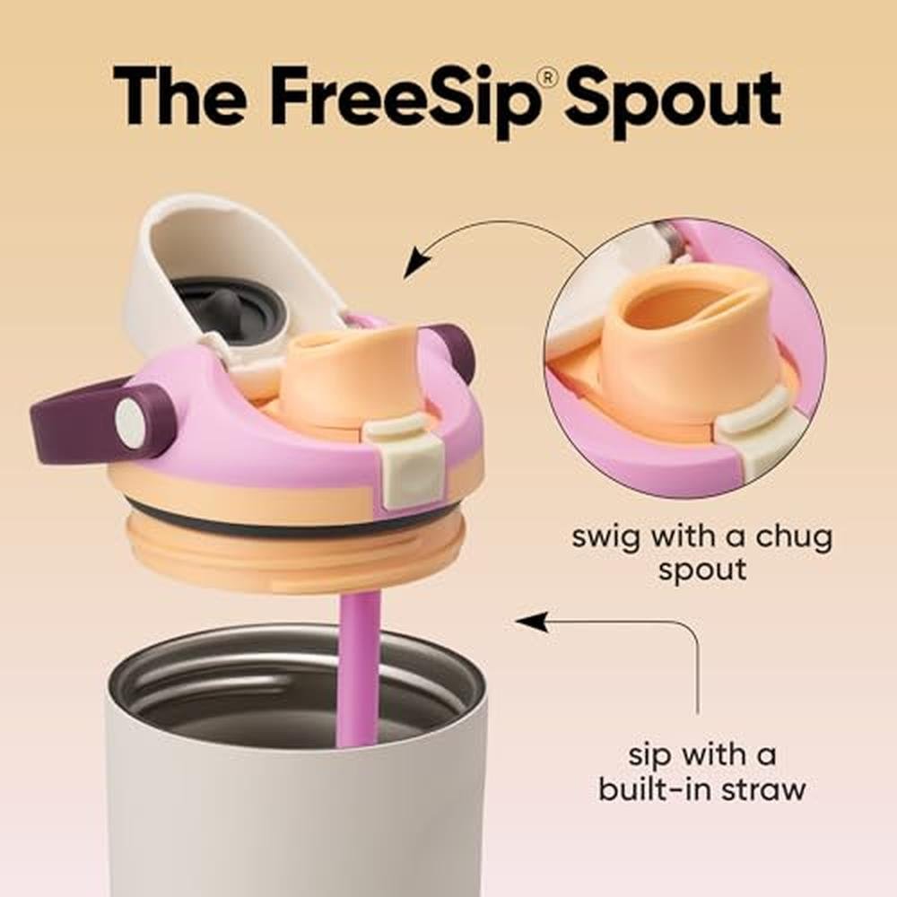 Owala FreeSip Sway: Insulated Stainless Steel Water Bottle – Side View