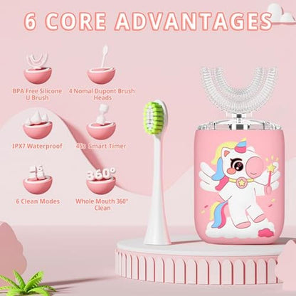 High-Performance Toothbrush Elotame Kids Electric U Shaped – Close-up Detail