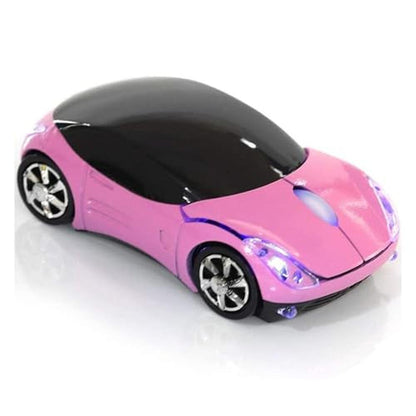 Cute Wireless Mouse: WenTigDY Pink Wireless Car Mouse with – Front View