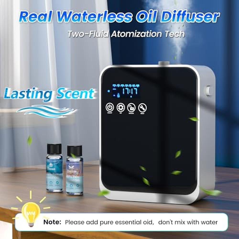 Premium Waterless Essential Oil Diffuser for Home – Side View