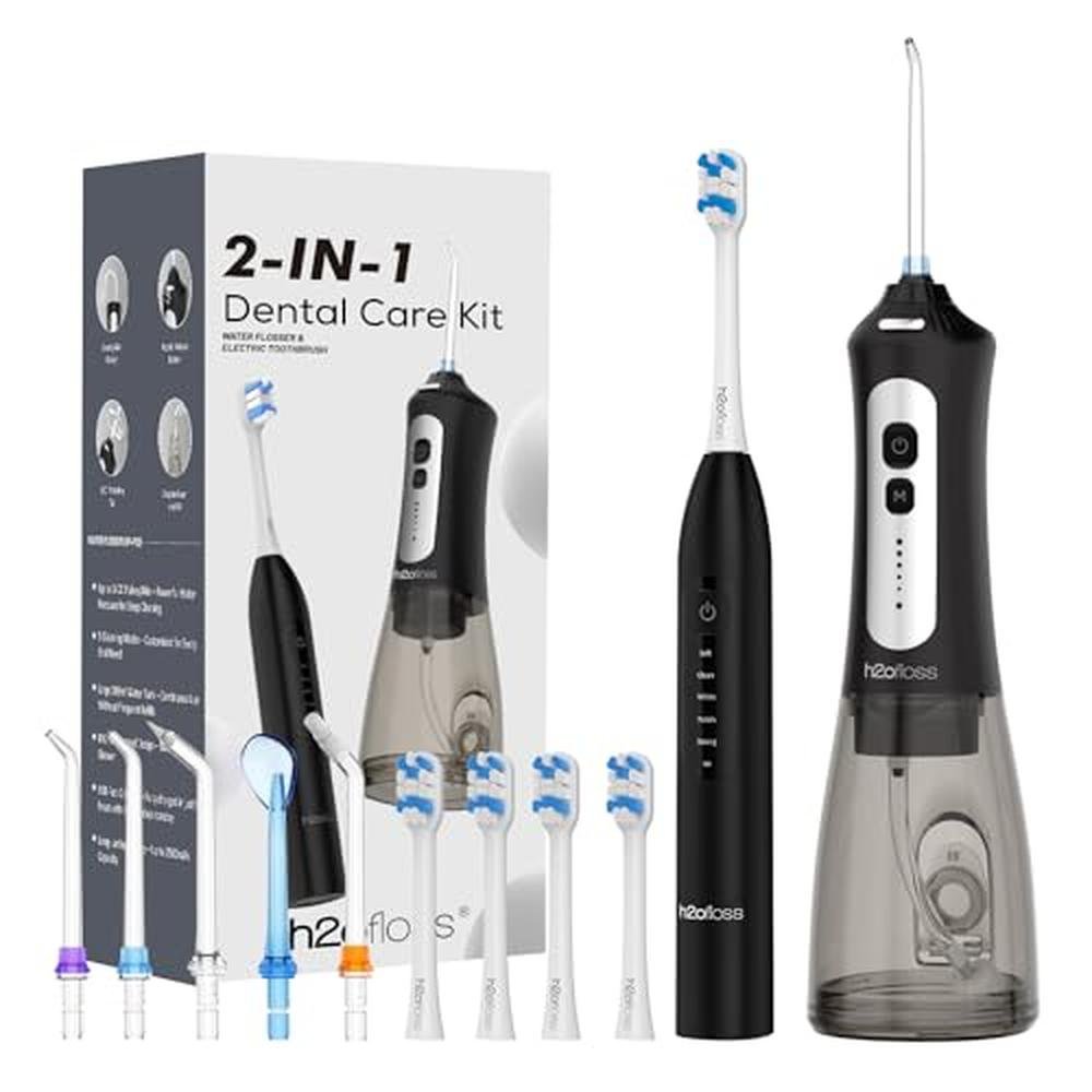 Sonic Electric Toothbrush and Water Flosser Combo – Front View
