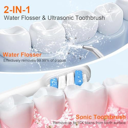 Sonic Electric Toothbrush and Water Flosser Combo – Side View