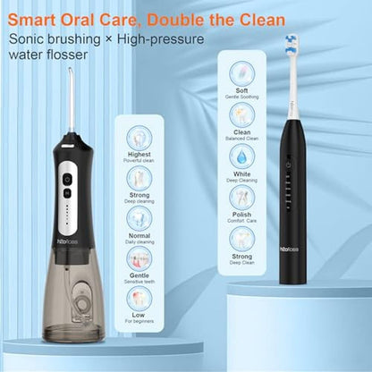 Sonic Electric Toothbrush and Water Flosser Combo – Close-up Detail