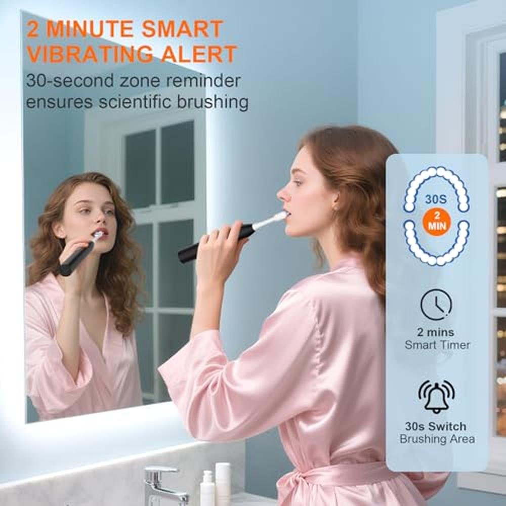 Sonic Electric Toothbrush and Water Flosser Combo – In Use